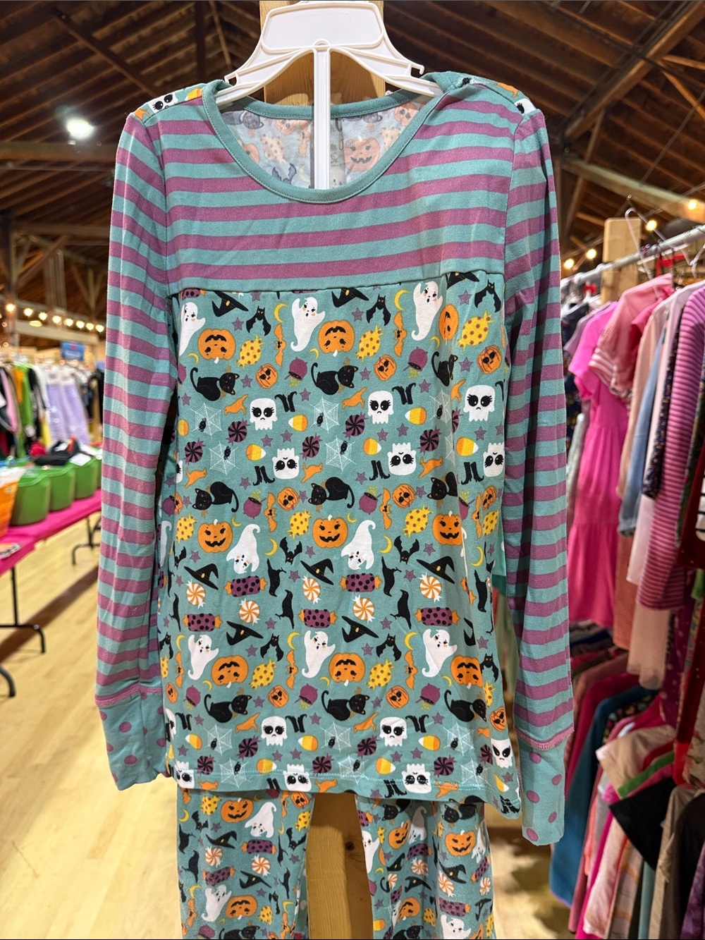 Matilda Jane Teal & Purple Halloween Pajama Set